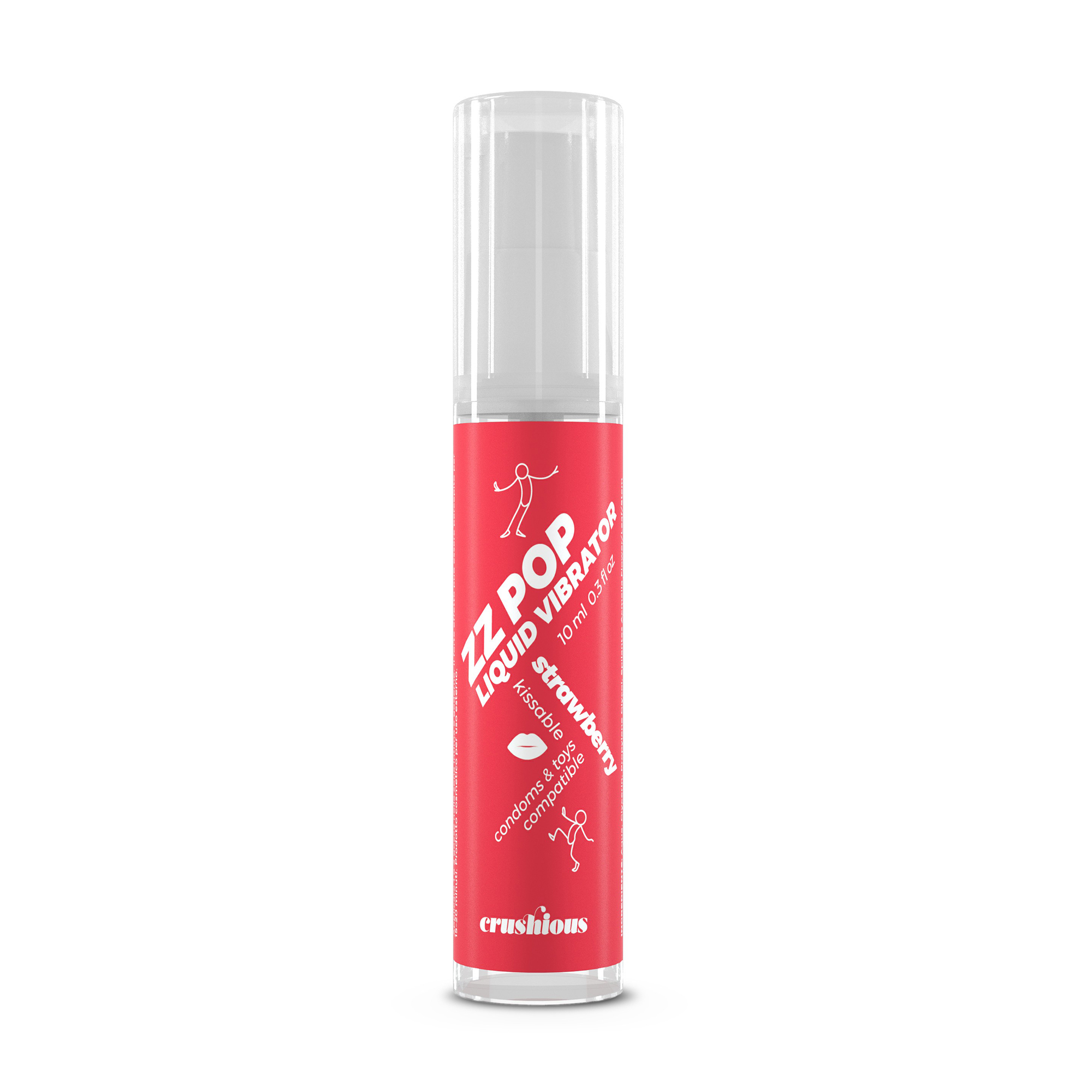 Рідкий вібратор crushious Zz Pop Liquid Vibrator з ароматом полуниці, 10 мл